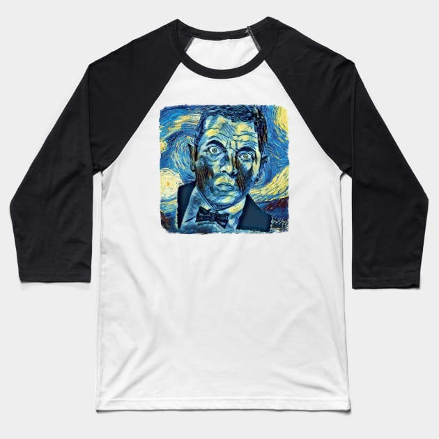 Mr. Bean Van Gogh Style Baseball T-Shirt by todos